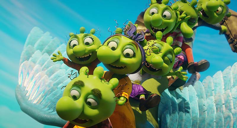 映画『ゴミおばけがやってきた』 ゴミが大好き！オルヒー達との大冒険が始まる！ ゴミタウンにお引越し。かつて美しかった町が消滅の危機？！ ゴミおばけと人間の子供たちとの友情・勇気・ひらめきを描いた感動の大アドベンチャー！ シーン画像