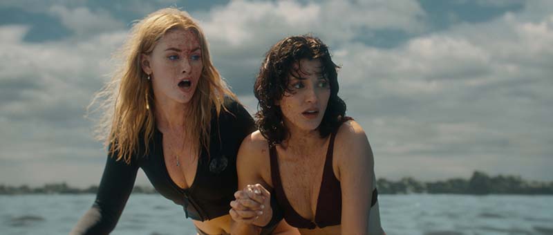 映画『キラー・ホエール　Killer Whale』 楽園の海が、逃げ場なき檻になる。 サメ映画の恐怖を超える、知性ある海の殺意。 海の頂点捕食者が牙をむく、戦慄のサバイバルパニック・スリラー！ シーン画像